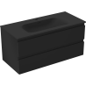 Mexen Orio bathroom cabinet 100 cm with Vela sink, 2 drawers, black matte - 91A10-10047-2-BFF71-W23M71