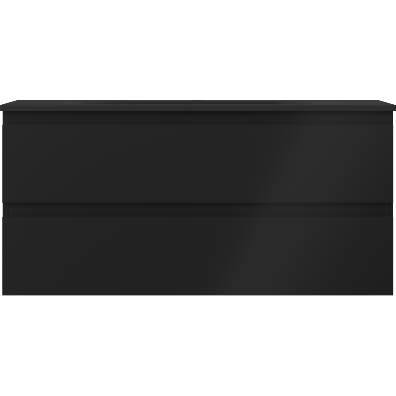 Mexen Orio Badezimmerschrank 100 cm mit Waschbecken Vela, 2 Schubladen, schwarz matt - 91A10-10047-2-BFF71-W23M71