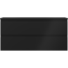 Mexen Orio mueble de baño 100 cm con lavabo Vela, 2 cajones, negro mate - 91A10-10047-2-BFF71-W23M71