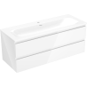 Mexen Orio vannitoakapp 120 cm koos Vela valamu, 2 sahtlit, valge läige - 91A10-12047-2-BFF00-W23M00