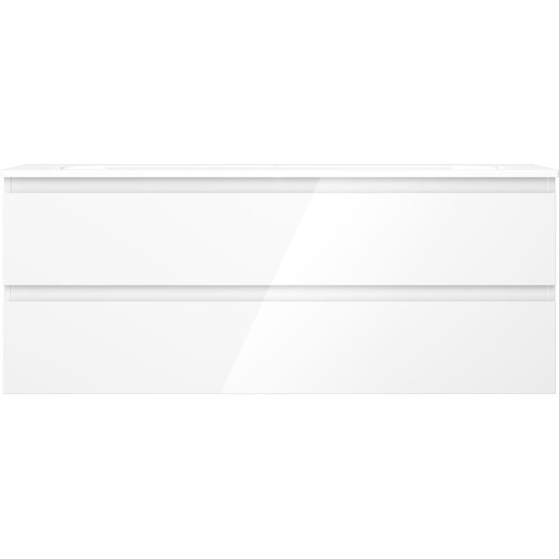 Mexen Orio bathroom cabinet 120 cm with Vela washbasin, 2 drawers, white gloss - 91A10-12047-2-BFF00-W23M00