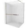 Mexen Kioto+ panel de ducha con estante Walk-in 100 x 200 cm, escarchado, oro rosado - 800-100-121-60-30