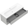 Mexen Orio bathroom cabinet 120 cm with Vela washbasin, 2 drawers, grey matt/white matt - 91A10-12047-2-BFF62-W23M01