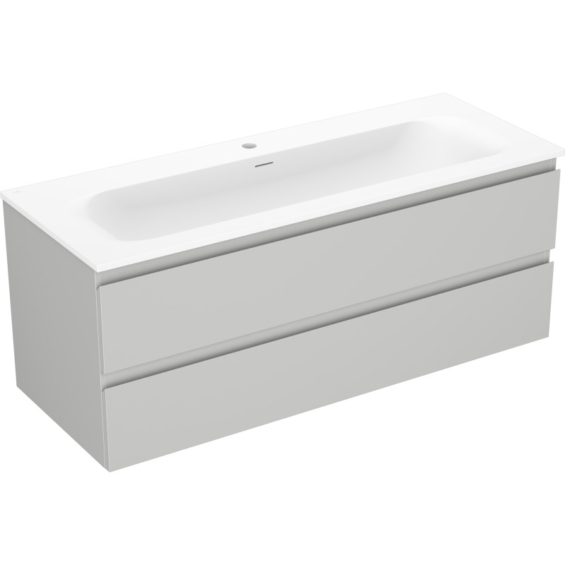 Mexen Orio ormarić za kupaonicu 120 cm s umivaonikom Vela, 2 ladice, siva mat/bijela mat - 91A10-12047-2-BFF62-W23M01