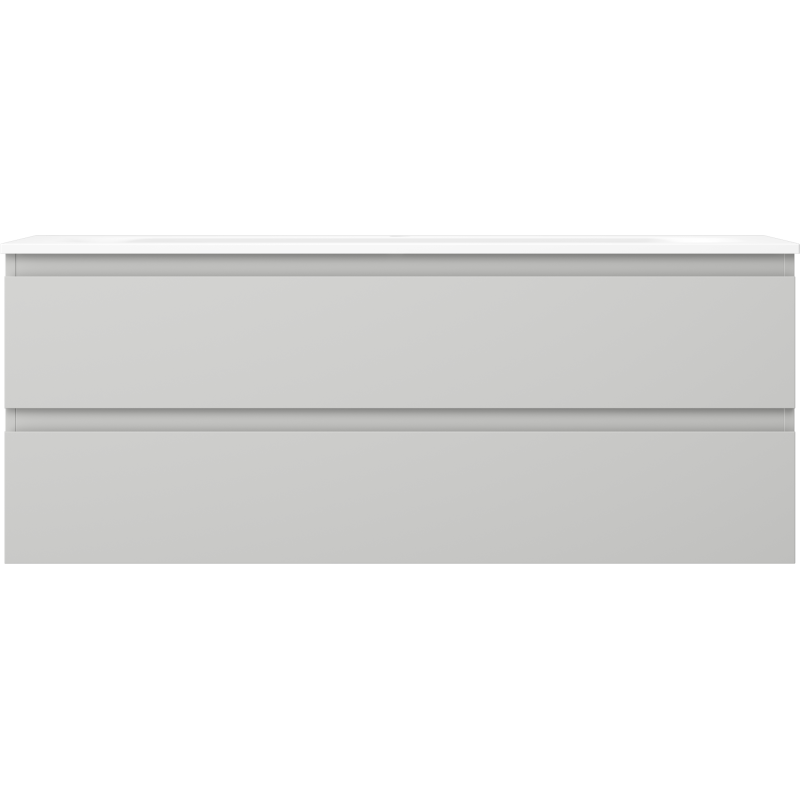 Mexen Orio mueble de baño 120 cm con lavabo Vela, 2 cajones, gris mate/blanco mate - 91A10-12047-2-BFF62-W23M01