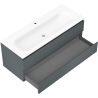 Mexen Orio armario de baño 120 cm con lavabo Vela, 2 cajones, grafito mate/blanco mate - 91A10-12047-2-BFF66-W23M01