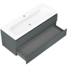 Mexen Orio meuble de salle de bain 120 cm avec lavabo Vela, 2 tiroirs, graphite mat/blanc mat - 91A10-12047-2-BFF66-W23M01