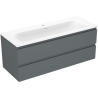 Mexen Orio meuble de salle de bain 120 cm avec lavabo Vela, 2 tiroirs, graphite mat/blanc mat - 91A10-12047-2-BFF66-W23M01