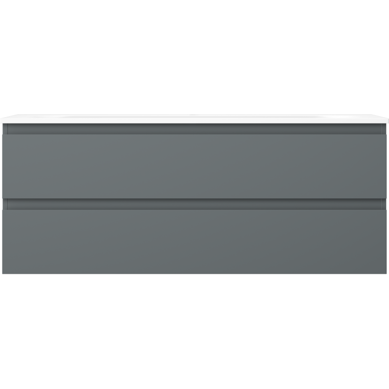 Mexen Orio badkamerkast 120 cm met wastafel Vela, 2 laden, grafiet mat/wit mat - 91A10-12047-2-BFF66-W23M01
