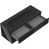 Mexen Orio armario de baño de 120 cm con lavabo Vela, 2 cajones, negro brillante/negro mate - 91A10-12047-2-BFF70-W23M71