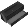 Mexen Orio mueble de baño 120 cm con lavabo Vela, 2 cajones, negro brillo/negro mate - 91A10-12047-2-BFF70-W23M71