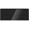 Mexen Orio 120 cm bathroom cabinet with Vela sink, 2 drawers, black gloss/black matte - 91A10-12047-2-BFF70-W23M71