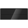 Mexen Orio badkamerkast 120 cm met wastafel Vela, 2 laden, zwart glans/zwart mat - 91A10-12047-2-BFF70-W23M71