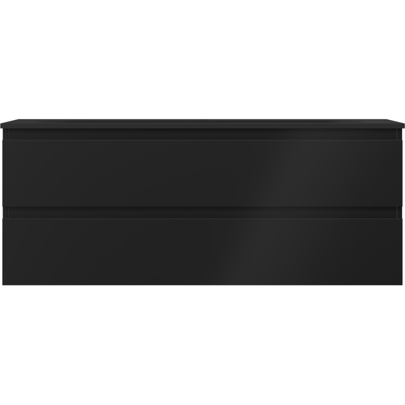 Mexen Orio Badezimmerschrank 120 cm mit Waschbecken Vela, 2 Schubladen, schwarz matt - 91A10-12047-2-BFF71-W23M71