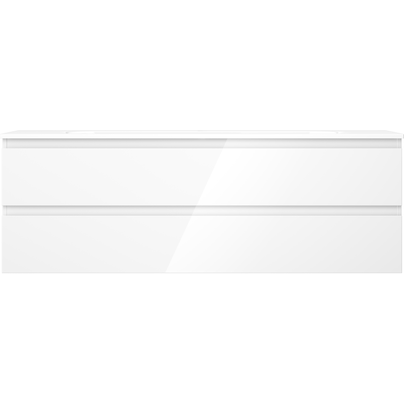 Mexen Orio armoire de salle de bains 140 cm avec lavabo Vela, 2 tiroirs, blanc brillant - 91A10-14047-2-BFF00-W23M00