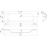 Mexen Orio Badezimmerschrank 140 cm mit Waschbecken Vela, 2 Schubladen, weiß glänzend - 91A10-14047-2-BFF00-W23M00