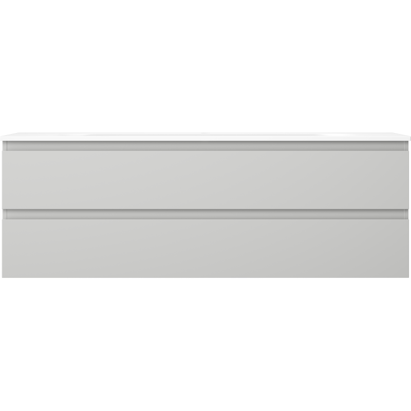 Mexen Orio armário de casa de banho 140 cm com lavatório Vela, 2 gavetas, cinza mate/branco mate - 91A10-14047-2-BFF62-W23M01