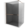 Mexen Kioto+ Duschwand mit Ablage Walk-in 70 x 200 cm, Graphit, Roségold - 800-070-121-60-40