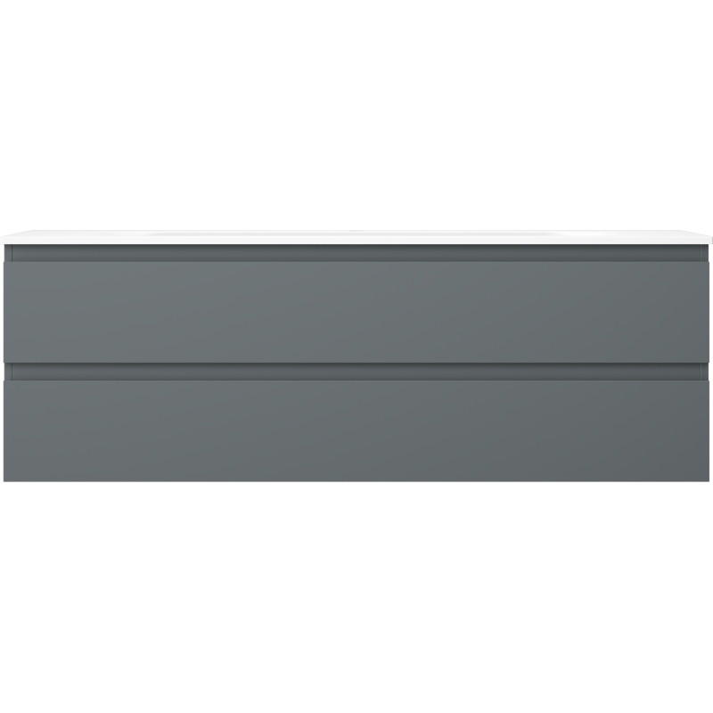 Mexen Orio armoire de salle de bain 140 cm avec lavabo Vela, 2 tiroirs, graphite mat/blanc mat - 91A10-14047-2-BFF66-W23M01