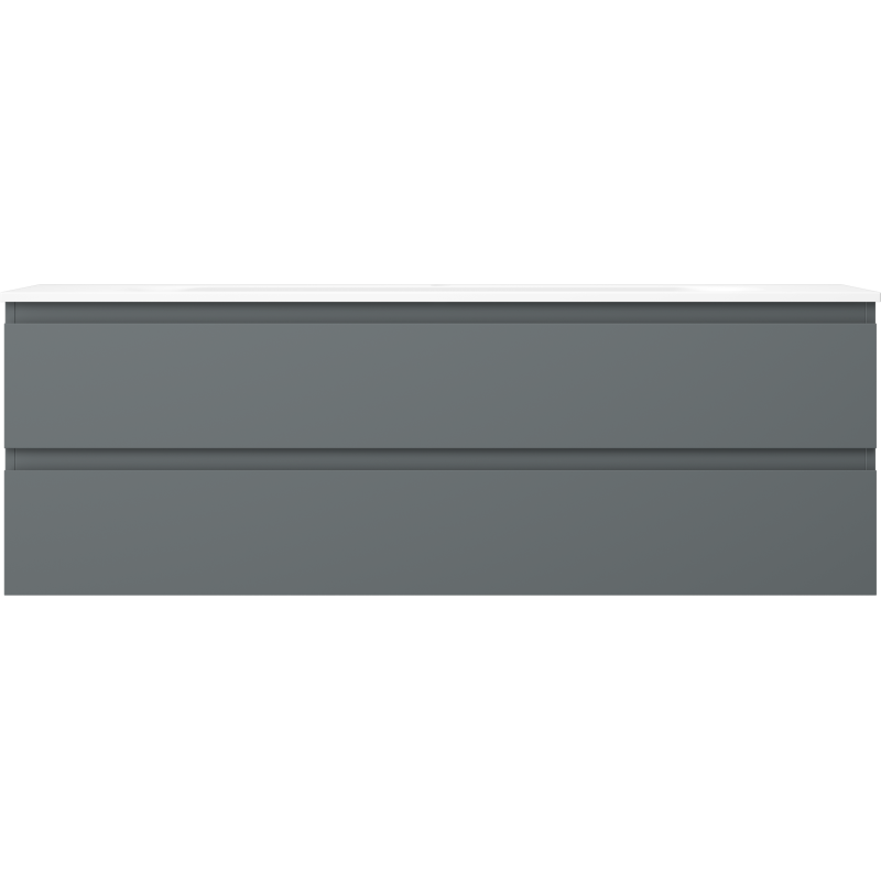 Mexen Orio badkamerkast 140 cm met wastafel Vela, 2 lades, grafiet mat/wit mat - 91A10-14047-2-BFF66-W23M01