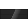 Mexen Orio badkamerkast 140 cm met wastafel Vela, 2 lades, zwart glans/zwart mat - 91A10-14047-2-BFF70-W23M71