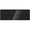 Mexen Orio bathroom cabinet 140 cm with Vela washbasin, 2 drawers, black gloss/black matte - 91A10-14047-2-BFF70-W23M71
