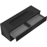 Mexen Orio bathroom cabinet 140 cm with Vela sink, 2 drawers, matte black - 91A10-14047-2-BFF71-W23M71
