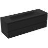 Mexen Orio armario de baño 140 cm con lavabo Vela, 2 cajones, negro mate - 91A10-14047-2-BFF71-W23M71