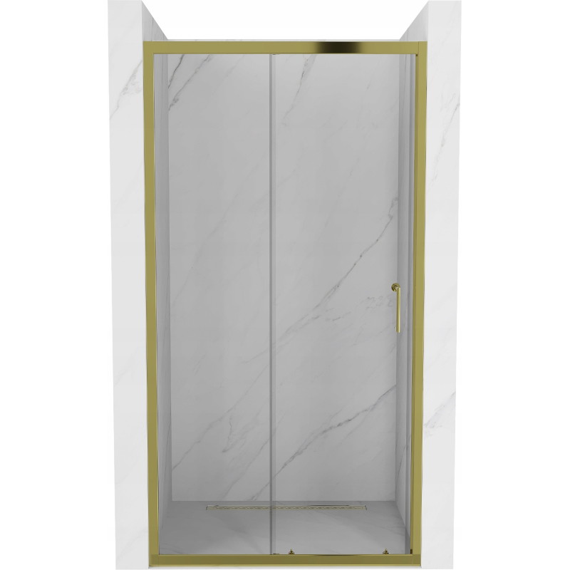 Mexen Apia porte de douche coulissante 100 cm, transparente, dorée - 845-100-000-50-00