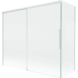 Mexen Rox painel de banheira de 2 folhas deslizantes 180 + 90 x 150 cm, transparente, branco - 8C9-180-090-20-00