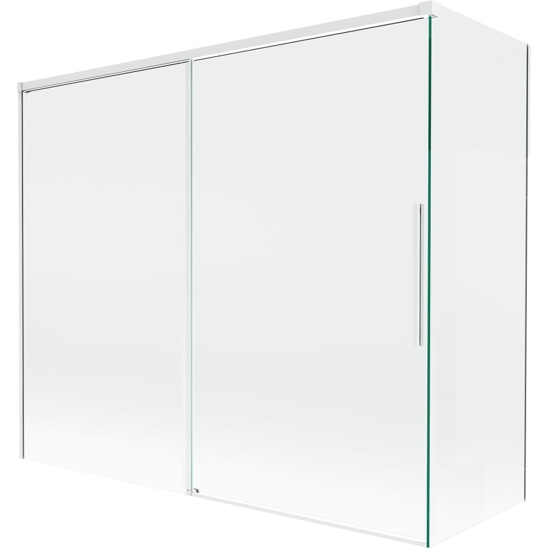 Mexen Rox kaheinapaneeline dušiuks 2-liigendiga 180 + 90 x 150 cm, läbipaistev, valge - 8C9-180-090-20-00