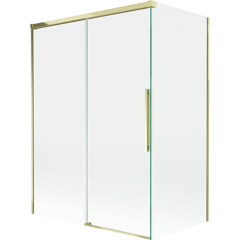 Mexen Rox parawan nawannowy 2-skrzydłowy rozsuwany 120 + 70 x 150 cm, transparent, złoty - 8C9-120-070-50-00