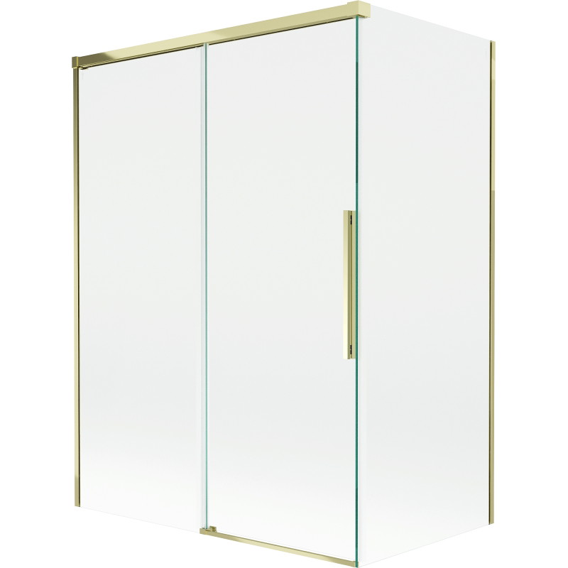 Mexen Rox posraničnik za kadu, 2-klizna panela 120 + 70 x 150 cm, proziran, zlatni - 8C9-120-070-50-00