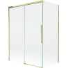 Mexen Rox duschvägg 2-delad skjutbar 120 + 70 x 150 cm, transparent, guld - 8C9-120-070-50-00