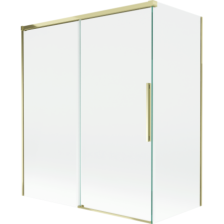 Mexen Rox Duschabtrennung Badewanne 2-teilig verschiebbar 140 + 70 x 150 cm, transparent, gold - 8C9-140-070-50-00
