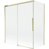 Mexen Rox vanni läbikõnd 2-lehega lükanduks 140 + 70 x 150 cm, läbipaistev, kuldne - 8C9-140-070-50-00