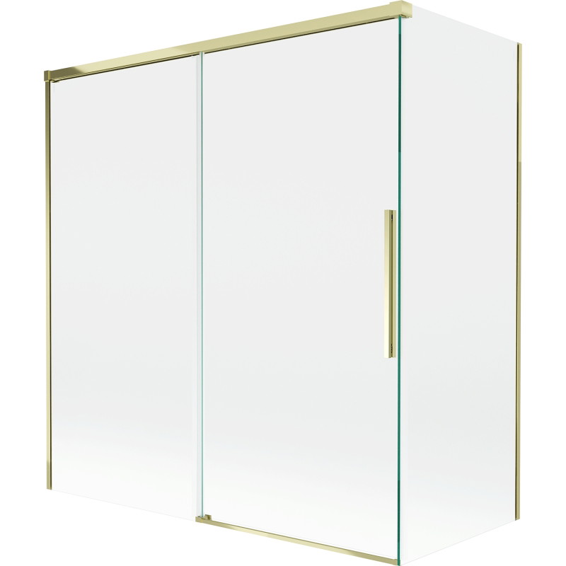 Mexen Rox vanniparavan 2-tiivaline, lükand, 150 + 70 x 150 cm, läbipaistev, kuldne - 8C9-150-070-50-00