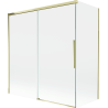 Mexen Rox two-panel sliding shower screen 150 + 70 x 150 cm, transparent, gold - 8C9-150-070-50-00