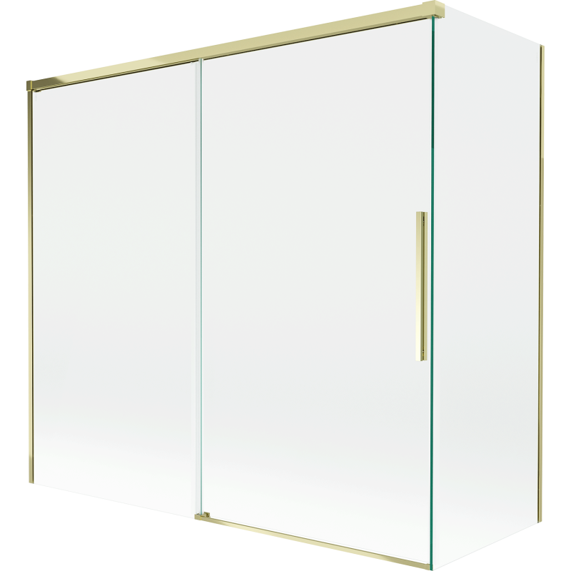 Mexen Rox Duschwand, 2-flügelig, schiebbar 170 + 70 x 150 cm, transparent, gold - 8C9-170-070-50-00