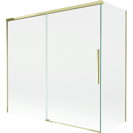Mexen Rox parawan nawannowy 2-skrzydłowy rozsuwany 170 + 70 x 150 cm, transparent, złoty - 8C9-170-070-50-00