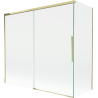 Mexen Rox Duschwand, 2-flügelig, schiebbar 170 + 70 x 150 cm, transparent, gold - 8C9-170-070-50-00