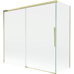 Mexen Rox parawan nawannowy 2-skrzydłowy rozsuwany 170 + 75 x 150 cm, transparent, złoty - 8C9-170-075-50-00