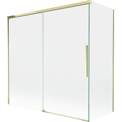 Mexen Rox klizni zlatni prozirni 2-krilni klizni 160 + 80 x 150 cm - 8C9-160-080-50-00