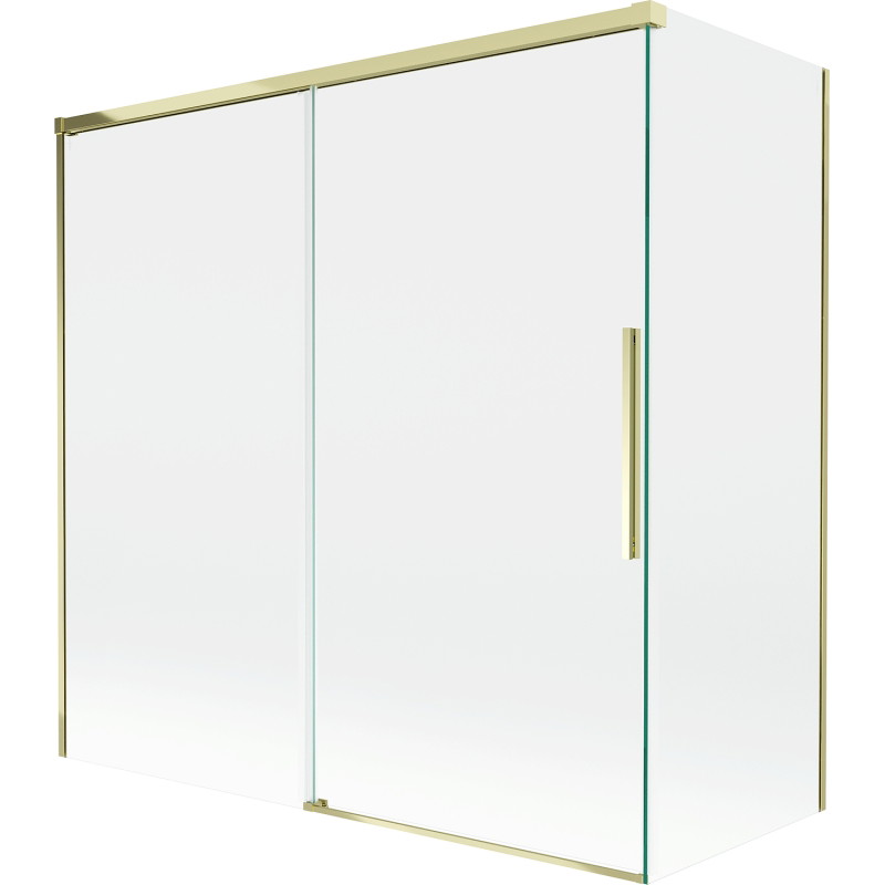 Mexen Rox mampara de bañera de 2 hojas correderas 160 + 80 x 150 cm, transparente, dorada - 8C9-160-080-50-00