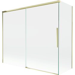 Mexen Rox klizni panel za kadu s dva krila, klizni 180 + 80 x 150 cm, proziran, zlatni - 8C9-180-080-50-00