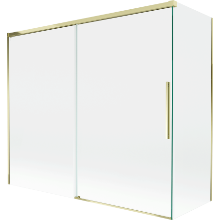 Mexen Rox badwand tweevleugelige schuifdeur 180 + 90 x 150 cm, transparant, goud - 8C9-180-090-50-00