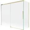 Mexen Rox badwand tweevleugelige schuifdeur 180 + 90 x 150 cm, transparant, goud - 8C9-180-090-50-00