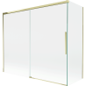 Mexen Rox Duschwand für die Badewanne, 2-flügelig, Schiebetür, 180 + 90 x 150 cm, transparent, gold - 8C9-180-090-50-00