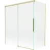 Mexen Rox paroi de douche à 2 panneaux coulissants 140 + 70 x 150 cm, transparent, or brossé - 8C9-140-070-55-00