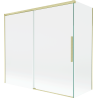 Mexen Rox Duschwand 2-flügelig verschiebbar 170 + 70 x 150 cm, transparent, gold gebürstet - 8C9-170-070-55-00